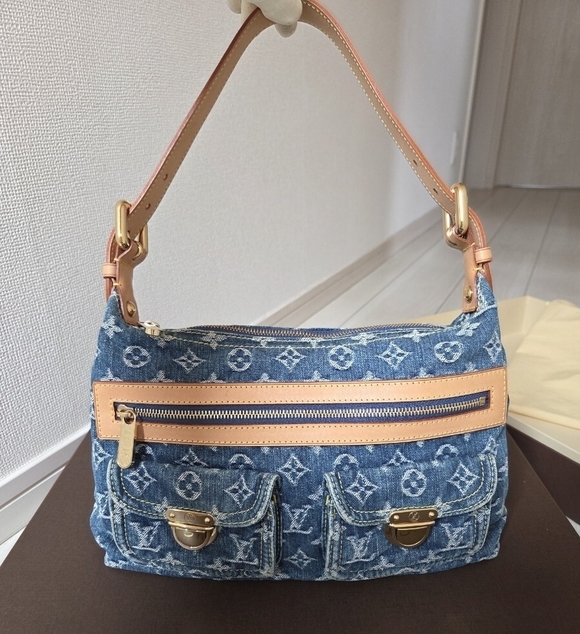 Louis Vuitton Handbags - Louis Vuitton Monogram Denim Baggy Shoulder Bag Blue